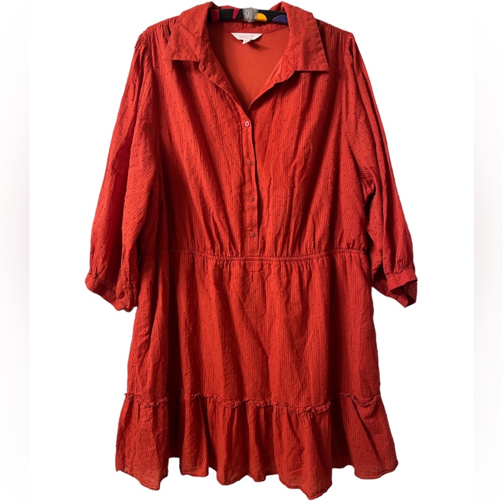 LC Lauren Conrad Red Textured Dress